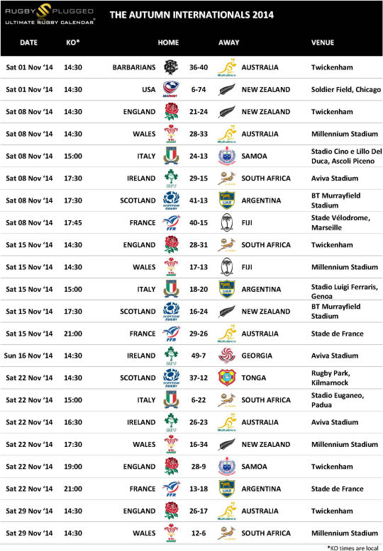 Autumn Internationals 2013